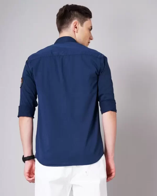 Over Size Shirt Men Light Blue Shirt - Image 2